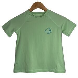 Art Class Kids Boy's Lime Green Swim Tee Shirt UPF 50+ Medium